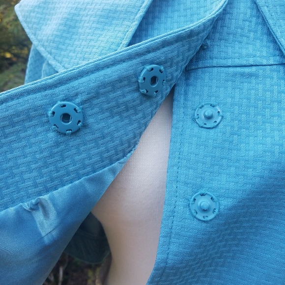 Tulle Retro Cape Turquoise Size S - Picture 3 of 6